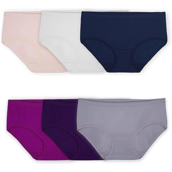 Other - Women's No Show Seamless Underwear Nylon - Hipster - 6 Pack - Colors May Vary